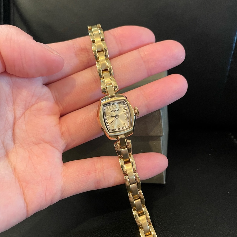 Bulova women’s classic champagne dial yellow gold steel bracelet watch